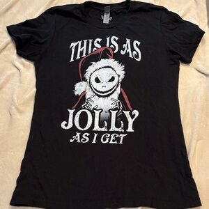 Disney Black Tee with Jolly Character Graphic